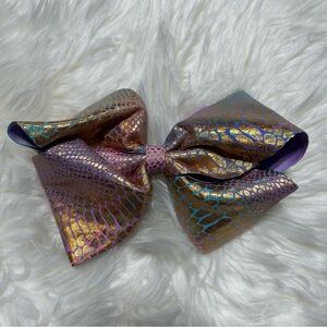Gaby’s Metallic Animal Print Oversized Hair Bow
